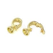 Brass Lobster Claw Clasps, with Pinch Bails, Golden, 14.5x7.5x6mm, Hole: 4.5mm(KK-B089-01G)