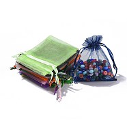 Organza Bags, Rectangle, Mixed Color, 10x8cm(OP002M)