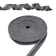 Cotton Ribbon, Clothing Ornament Accessories, Gray, 1 inch(24mm), 45.7m/bag(OCOR-WH0063-41)