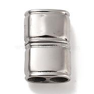 304 Stainless Steel Magnetic Clasps, Rectangle, Stainless Steel Color, 20x13x7mm, Hole: 5mm(STAS-L274-002P)