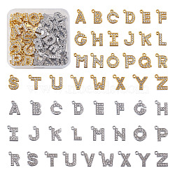 Alloy Crystal Rhinestone Pendants & Alloy Micro Pave Cubic Zirconia Rhinestone Pendants, Lead Free & Cadmium Free, Letter A~Z, Platinum & Golden, 26pcs/color,total 52pcs
(ALRI-TA0001-06-RS)