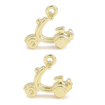 Alloy Charms, Motorbike Charms, Long-Lasting Plated, Rack Plating, Golden, 13.5x14.5x5.5mm, Hole: 1.2mm