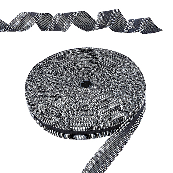 Cotton Ribbon, Clothing Ornament Accessories, Gray, 1 inch(24mm), 45.7m/bag