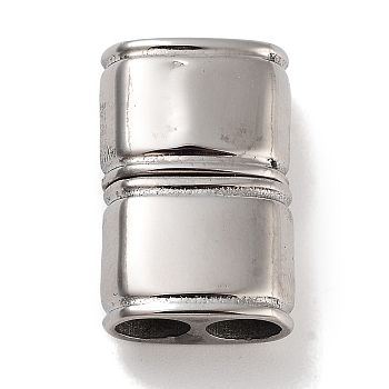 304 Stainless Steel Magnetic Clasps, Rectangle, Stainless Steel Color, 20x13x7mm, Hole: 5mm