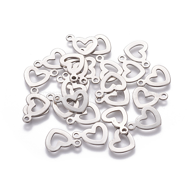 Stainless Steel Color Heart 304 Stainless Steel Charms