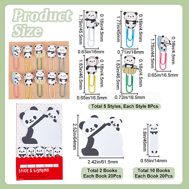 Panda Shape Iron Paperclips(AJEW-CP0005-75)-2