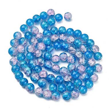 Spray Painted Crackle Glass Beads Strands(CCG-Q001-10mm-19)-2