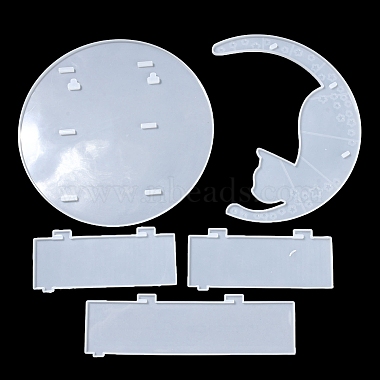 Kit de moules en silicone pour étagère flottante en forme de lune(DIY-G093-02D)-3
