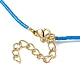 Lampwork Evil Eye & Glass Seed Beads Necklace with Real 18K Gold Plated 304 Stainless Steel Clasps(NJEW-JN04597-01)-5