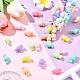 100Pcs Rubberized Style Acrylic Beads(SACR-YW0002-06)-4
