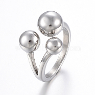 304 Stainless Steel Finger Rings, Round, Stainless Steel Color, Size 6, 16mm(RJEW-H125-12G-16mm)