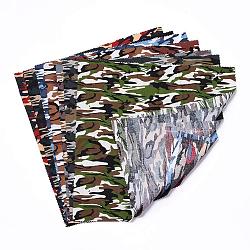 Camouflage Print Cotton Fabric, for Quilting Sewing Patchwork, Handmade DIY Craft Clothes, Mixed Color, 48x48cm, 7sheets/set(AJEW-WH0114-71)