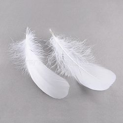 Goose Feather Costume Accessories, Dyed, White, 34~50x145~190mm(FIND-Q057-07)
