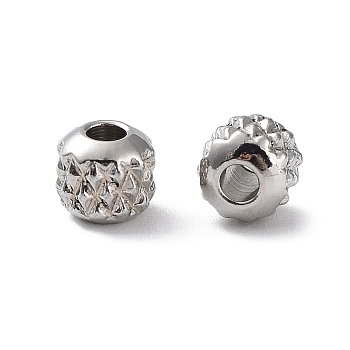 303 Stainless Steel Beads, Rondelle, Stainless Steel Color, 4mm, Hole: 1.6mm