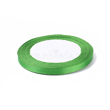 1/4 inch(6mm) Green Satin Ribbon for Hairbow DIY Party Decoration(X-RC6mmY019)-2