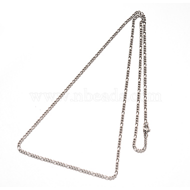304 Stainless Steel Figaro Chains Necklaces(NJEW-L398-03P)-2