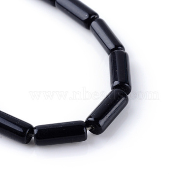 Tube Obsidian Beads