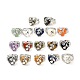 Natural & Synthetic Gemstone Adjustable Rings(RJEW-P043-03P)-1