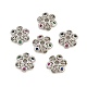 Brass Micro Pave Cubic Zirconia Bead Caps(CU-CBA6A75-33P)-1