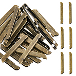 30Pcs Iron Cord Ends, U-shaped Edge Clip, Antique Bronze, 52x6.5x4mm, Hole: 4.4x3mm, 30pcs/set(IFIN-FH0001-89)