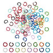 Iron Jump Rings, Open Jump Rings, Mixed Color, 8~8.5x1mm, Inner Diameter: 5~6mm, 16color, 10pcs/color(IFIN-PH0024-43)
