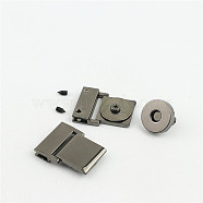 Zinc Alloy Twist Bag Lock Purse Catch Clasps, for DIY Bag Purse Hardware Accessories, Gunmetal, 31.5x2.5x0.5cm(PURS-PW0001-061B)