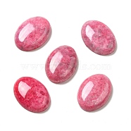 Natural Calcite Cabochons, Dyed, Oval, Deep Pink, 30x22x7.5mm(G-I339-07A)