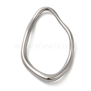 304 Stainless Steel Linking Rings, Irregular Oval, Stainless Steel Color, 46x29.5x5.5mm, Inner Diameter: 40x23mm(STAS-C079-18P)