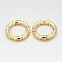 Alloy Spring Gate Rings, O Rings, Light Gold, 6 Gauge, 25x4mm, Inner Diameter: 17mm(PALLOY-O058-01)