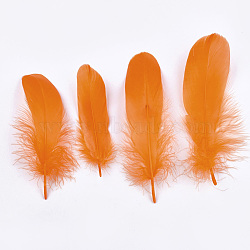 Goose Feather Costume Accessories, Dyed, Orange, 135~165x38~48mm, about 500pcs/bag(FIND-T037-04F)