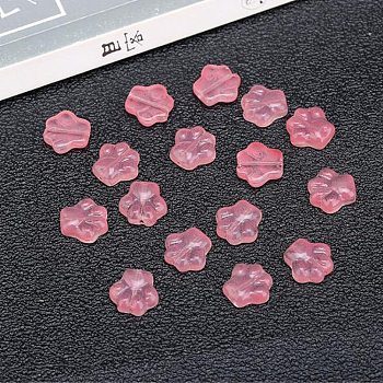 Handmade Lampwork Beads, Cat Claw, Hot Pink, 13.5x13.5x5mm, Hole: 1mm