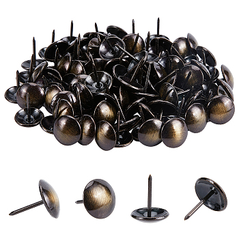 Iron Round Head Furniture Nails, Sofa Foam Nails, for Furniture Decoration, Antique Bronze, 20x16mm, Pin: 1.5mm