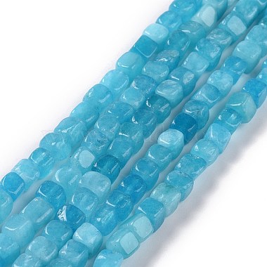 Deep Sky Blue Cube Other Quartz Beads