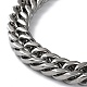 304 Stainless Steel Cuban Link Chain Necklaces(NJEW-P288-25P)-3