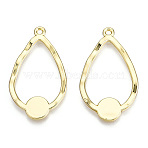 Alloy Pendants, Teardrop Charm, Golden, 38.5x22mm, Hole: 1.8mm(PALLOY-TAC0044-33G)