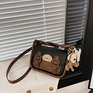 DIY PU Leather Dog Pattern Crossbody Lady Bag Making Sets, with Magnetic Button, Valentine's Day Gift for Girlfriend, Black, 20x14x8cm(PW-WG77792-05)