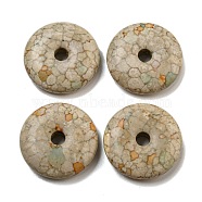 Dyed Synthetic Turquoise Pendants, Donut Charms, Tan, 24.5~25x6.5~7mm, Hole: 4.5mm(G-B070-01B)