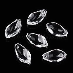 Transparent Glass Petal Beads, Petaline, Clear, 19.5x10.5x5mm, Hole: 1mm, about 980~1000pcs/set(GLAA-N001-10)