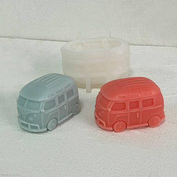 Bus Candle Silicone Molds, For Scented Candle Making, Vehicle, 9x6.8x5.75cm, Inner Diameter: 6x3.5cm