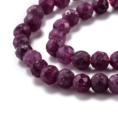 Perles de rubis / corindon rouge naturelles(G-H266-24C)-2