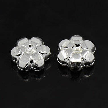 Plating Plastic Acrylic Flower Spacer Beads(X-PACR-L004-05S)-2