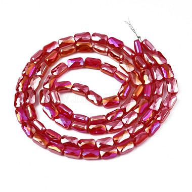 Electroplate Opaque Solid Color Glass Beads Strands(EGLA-N002-25-B02)-2