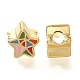 Star Rack Plating Brass Enamel Beads(KK-M298-01G)-1