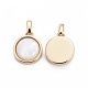 Natural White Shell Mother of Pearl Shell Pendants(BSHE-F011-02A-G)-2