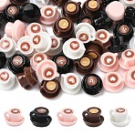 60Pcs 4 Colors Resin Coffee Miniature Ornaments, for Garden Dollhouse Accessories, Mixed Color, 15.5x16.5x11.5mm, 15pcs/color(DOLL-YW0001-03)