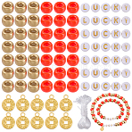 DIY Bracelets Making Kits, include 150Pcs 5 Styles Plating Acrylic Beads, 600Pcs 2 Colors Barrel Opaque Plastic Beads, 10M Round Elastic Crystal Thread, Mixed Color, 7x3.5mm, Hole: 1.2mm(DIY-BM0003-15)