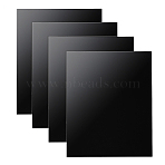 4 Sheets ABS Plastic Mould Plates, Rectangle, Sand Table Building Model Material Supplies, Black, 250x200x0.5mm(DIY-OC0015-88B)