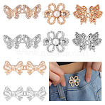 8 Styles Alloy Adjustable Jean Button Pins, Waist Tightener, Sewing Fasteners for Garment Accessories, Mixed Color, 20~25x22~33.5x15~16mm, Hole: 3~4x4~5mm, 2pcs/style(FIND-HY0004-61)