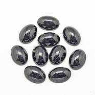 Natural Black Stone Cabochons, Oval, 18x13x5mm(X-G-R415-13x18-46)