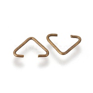 Iron Triangle Rings, Buckle Clasps, Fit For Top Drilled Beads, Webbing, Strapping Bags, Antique Bronze, 6x9.5x0.8mm, about 100pcs/bag(IFIN-WH0051-39AB)